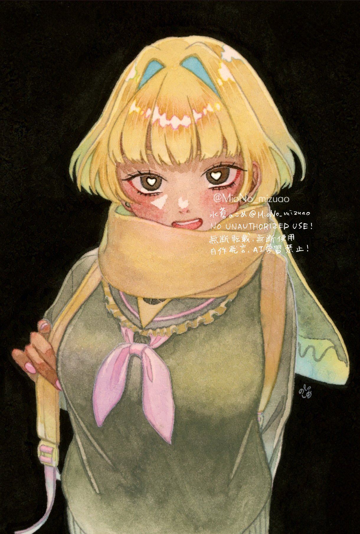 Vosi 水彩画 神獣に乗る人物 水蒼 のこめ🦋8/27-31ﾐﾆ個展 on X: 