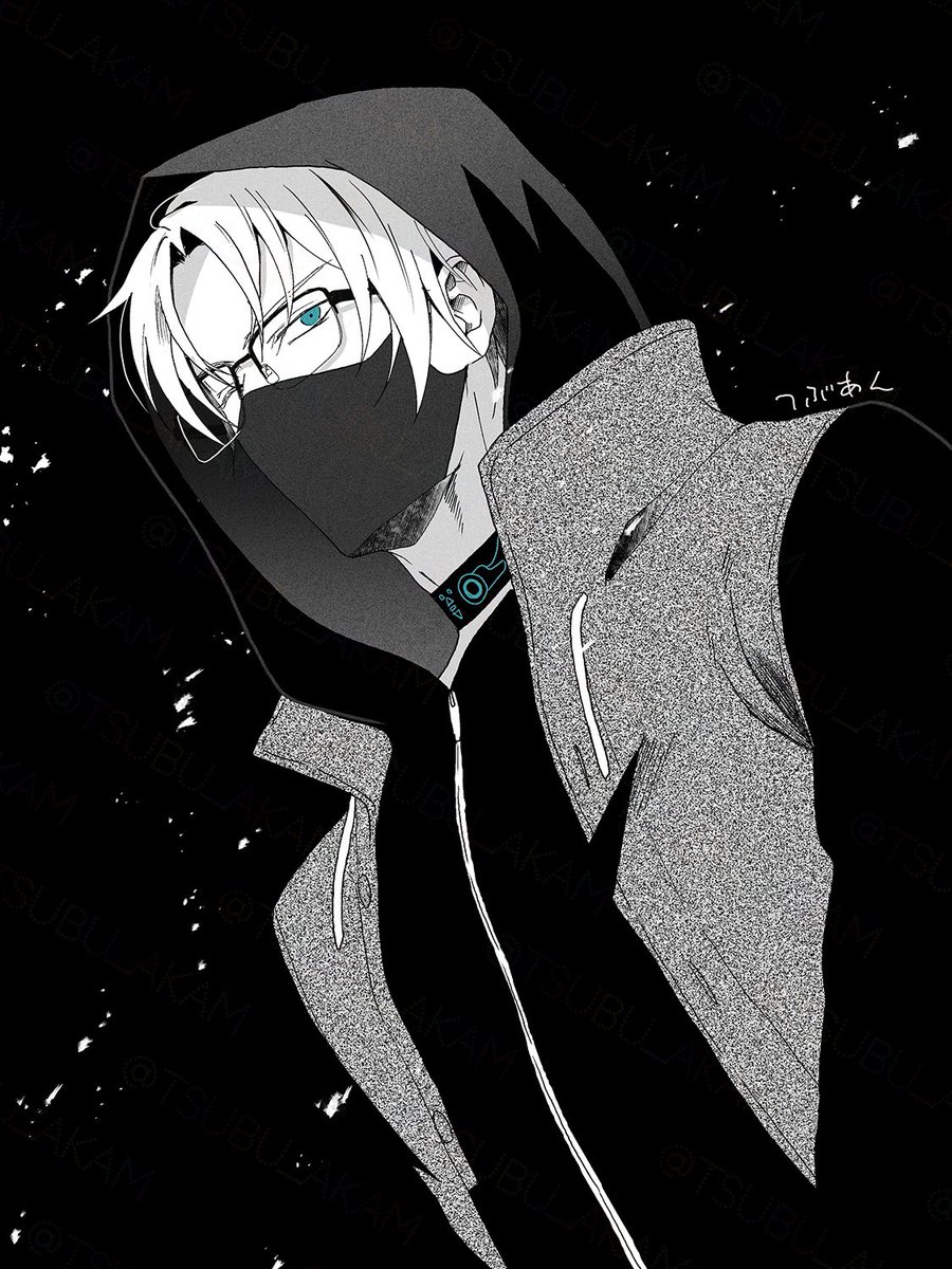 黒マスク＆フードのおきゃ😷