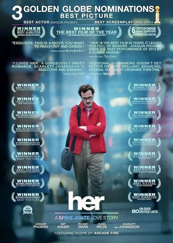 Psychoanalysis at the movies

“It was just you and me ... Everything else just disappeared. And I loved it.”

Joaquin Phoenix being Theodore, who is in love with his Operating System (voiced by Scarlett Johanson) in Her, by Spike Jonze, 2013