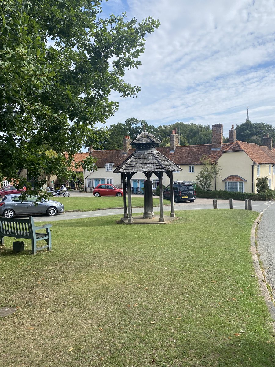 #woodensday another water pump. This one is in Westmill, Herts. With a bench sneaking in.
