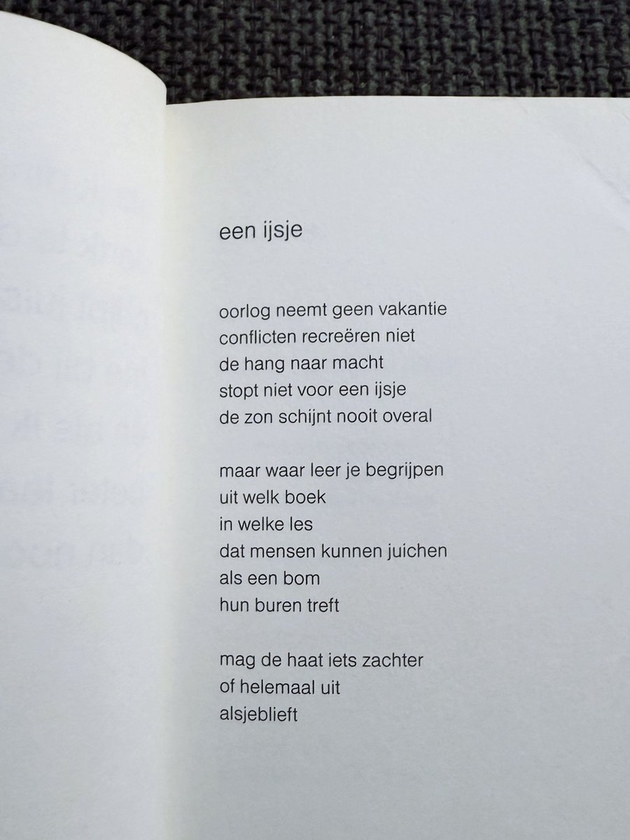 Tien jaar geleden schreef ik dit. Zal het altijd actueel blijven? 😔

Uit: Dons op mijn tanden