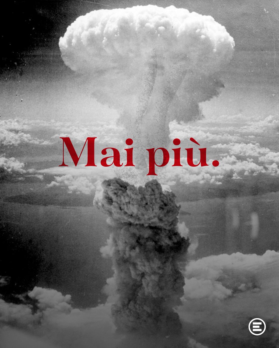 Perché “Mai più” non sia una promessa infranta, serve agire ora.
Perché “Mai più” non si trasformi nell’irreparabile, serve ripudiare la guerra.
#r1pud1a #6agosto #Hiroshima
