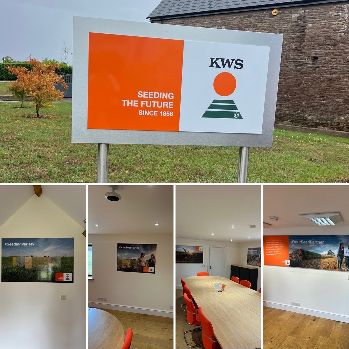 Trip across the water to beautiful Lydney.  Stainless steel entrance sign installed along with an internal flex face sign and boardroom office panels mounted onto magnetic fittings for ease of swopping around 
#sign #signs #signshop #signcompany #signdesign #signfabrication