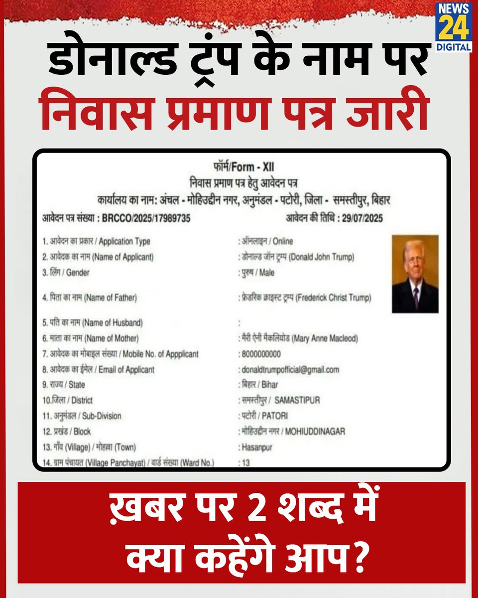 बिहार में ऐसे कई केस आए हैं वोटर लिस्ट का भी यहीं हाल रहा हैं अभी तक