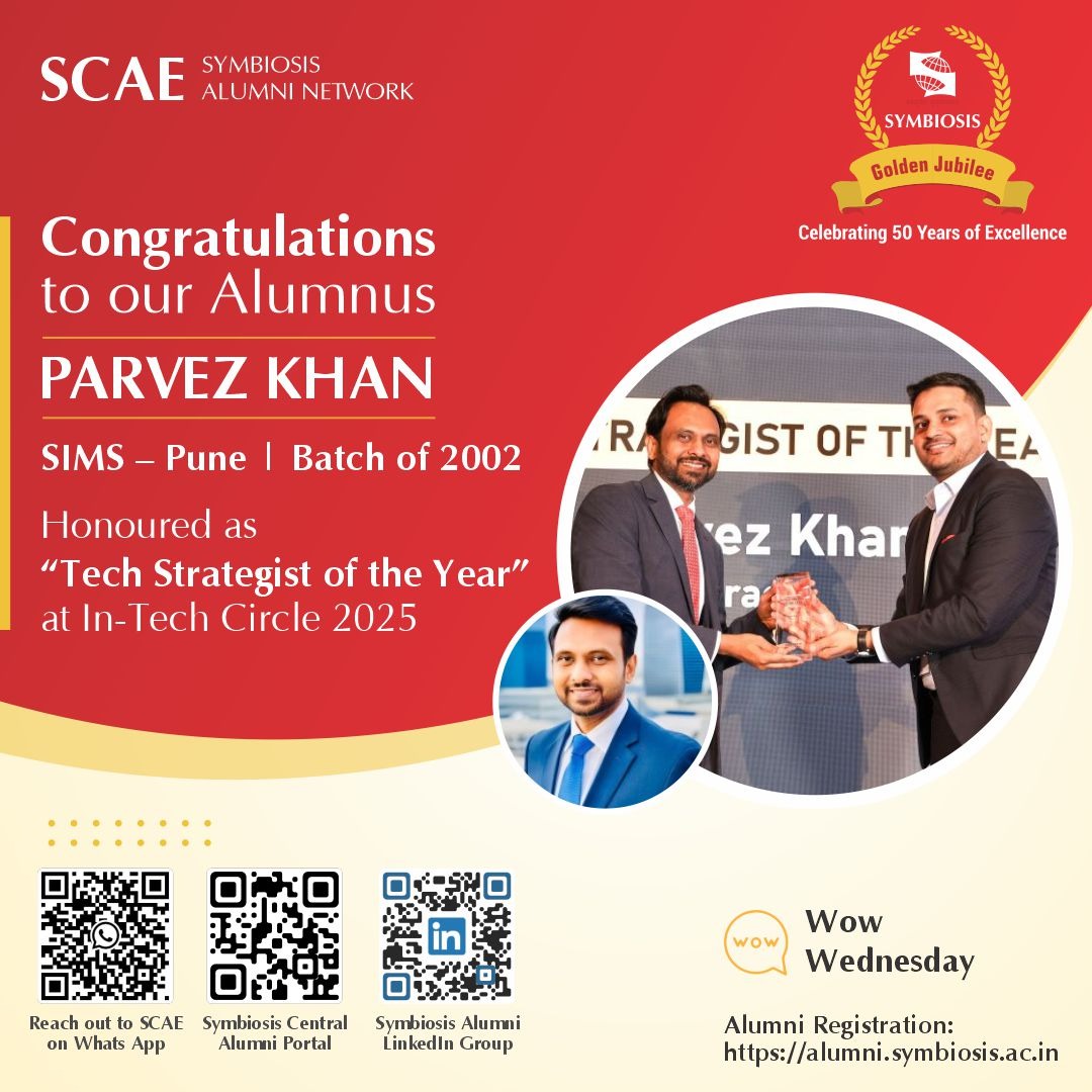Symbiosis Centre for Alumni Engagement (@symbiosisalumni) on Twitter photo We extend our congratulations to Parvez Khan, alumnus of SIMS – Pune, Batch of 2002, for being recognised as “Tech Strategist of the Year” at In‑Tech Circle 2025.
(8) Parvez (<a href="/catchparvez/">Parvez</a>) / X
<a href="/vidya_symbiosis/">Dr. Vidya Yeravdekar</a> <a href="/SCMSPune/">SCMS Pune Official</a> <a href="/symbiosistweets/">Symbiosis International (Deemed University)</a> We extend our congratulations to Parvez Khan, alumnus of SIMS – Pune, Batch of 2002, for being recognised as “Tech Strategist of the Year” at In‑Tech Circle 2025.
(8) Parvez (<a href="/catchparvez/">Parvez</a>) / X
<a href="/vidya_symbiosis/">Dr. Vidya Yeravdekar</a> <a href="/SCMSPune/">SCMS Pune Official</a> <a href="/symbiosistweets/">Symbiosis International (Deemed University)</a>