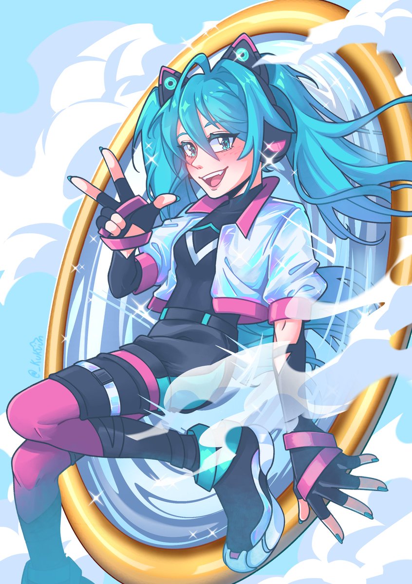 Im still working on comms so have this crossworlds miku 🏁🏎

#SonicTheHedgehog #HatsuneMiku