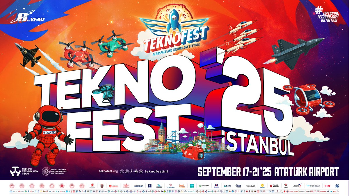The world’s largest aerospace and technology festival, <a href="/teknofest/">TEKNOFEST</a>, returns to Istanbul for its 12th edition!

From September 17 to 21, Atatürk Airport will host innovation competitions, air shows, and tech exhibitions across 56 categories and 134 sub-categories.

Join millions