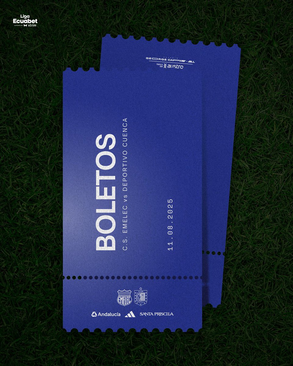 CSEmelec's tweet image. ¡ 𝑻𝑶𝑫𝑶𝑺 𝑨𝑳 𝑬𝑺𝑻𝑨𝑫𝑰𝑶 ! 🤩
Con tu aliento, somos más fuertes. 💪🏽

𝑪𝑺 𝑬𝑴𝑬𝑳𝑬𝑪 𝒗𝒔 𝑫𝑬𝑷𝑶𝑹𝑻𝑰𝑽𝑶 𝑪𝑼𝑬𝑵𝑪𝑨

🎟️ 𝙴𝙽𝚃𝚁𝙰𝙳𝙰𝚂 𝙰 𝙻𝙰 𝚅𝙴𝙽𝚃𝙰:
🏟 Boletería #3 del Estadio George Capwell Banco del Austro
💻 app.emelec.com.ec (Web Socios)
🏤 Mall…