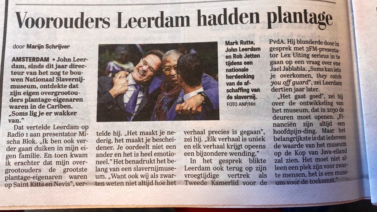 RogerFlowers75's tweet photo. Mooi stukje , over de directeur van het …. Er daar komt het …. NOG TE BOUWEN NATIONAAL SLAVERNIJ MUSEUM ( klaar in 2030 ) !!!!
En dat staat dan links onderin op pagina 12 
Gaat lekker met ons 👌👌👌👌 https://t.co/a8eJ9xcv9U