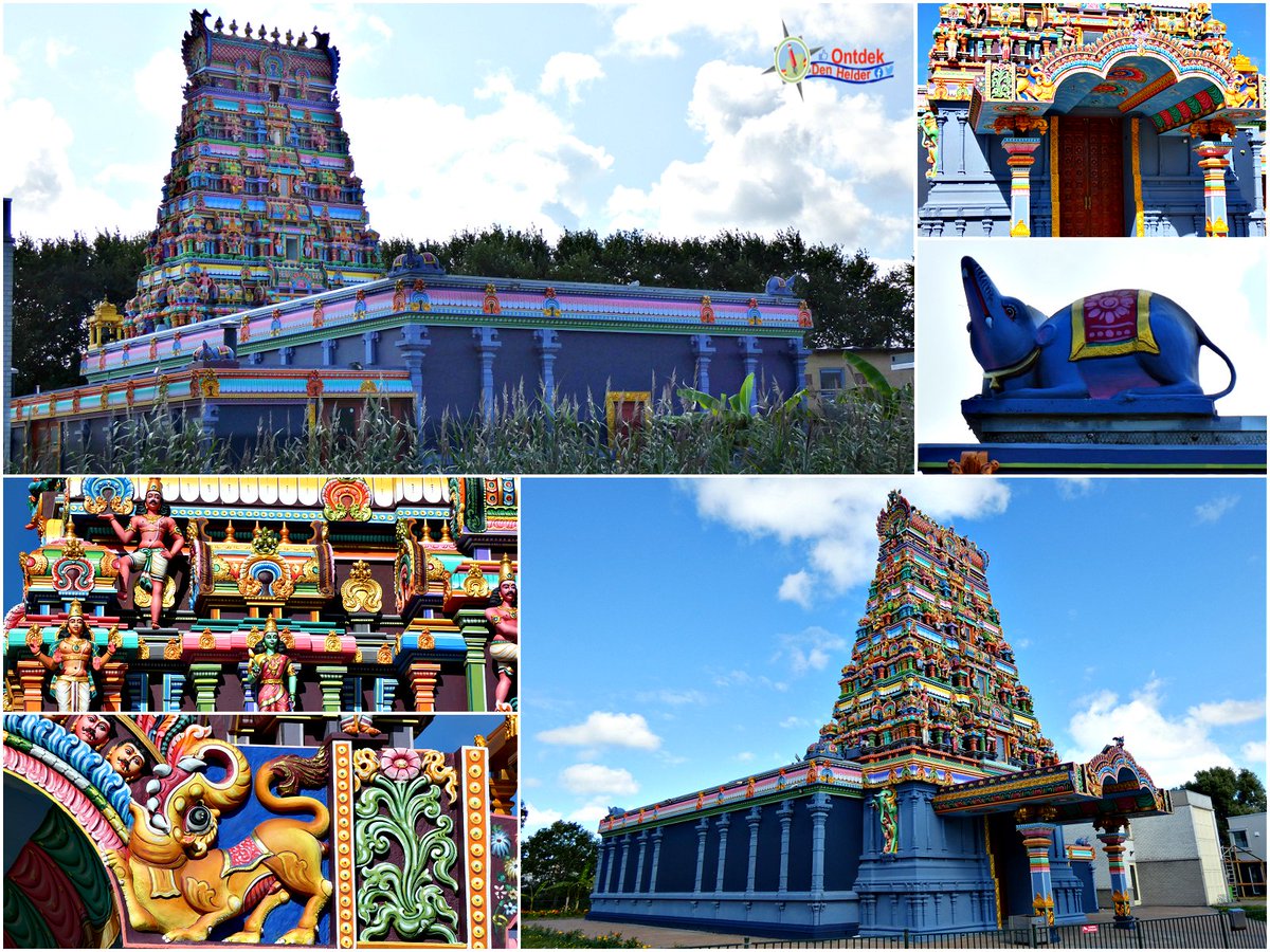 Na #maanden in de steigers is de #Ganesha_tempel in #Den_Helder weer prachtig van #kleur - #oudste Ganesha tempel van #Nederland