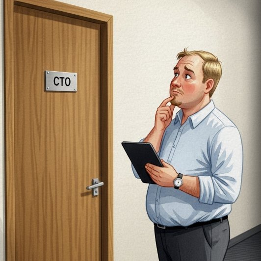 Barry was a software architect, and a very clever one at that. But he didn't want to be just an architect. He dreamt of a bigger title: Chief Technology Officer. He wanted the corner office, the big desk, and the even bigger salary that came with it. (1/10)