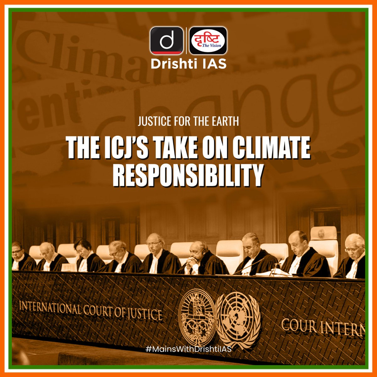 drishtiiaseng's tweet photo. Climate action is now a legal duty, not just a choice. ICJ’s historic opinion strengthens global accountability on emissions.
#MainsWithDrishtiIAS #GS3WithDrishtiIAS #GS3 #Environment #ClimateJustice #ICJOpinion #InternationalLaw #LossAndDamage #ClimateResponsibility #EnvironmentalLaw #GlobalSouthVoice #UPSC #DrishtiIAS #DrishtiIASEnglish