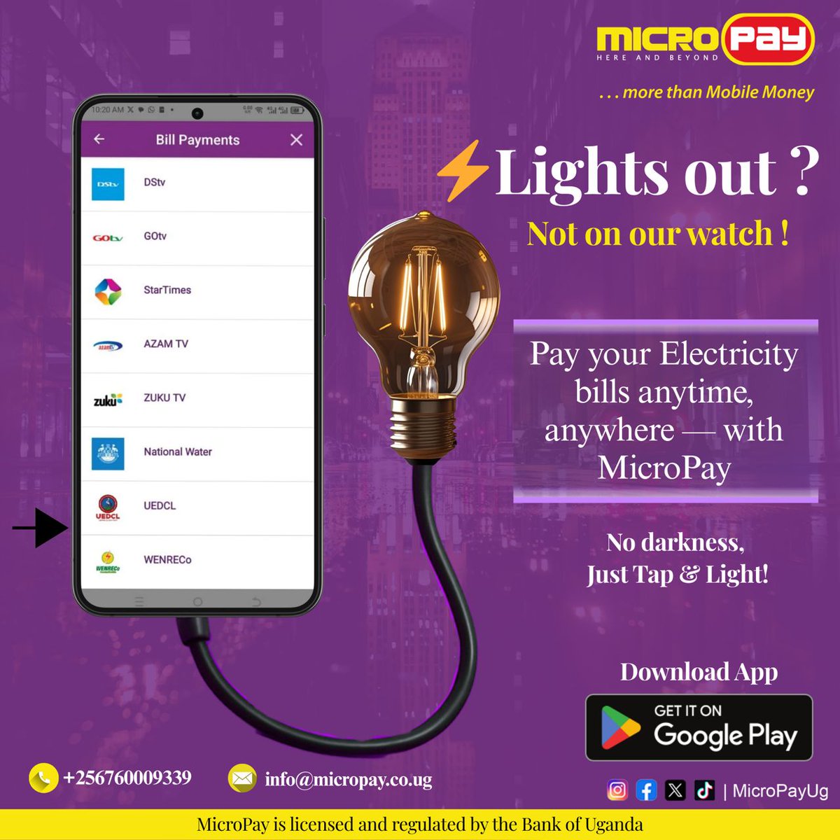 MicroPayug's tweet image. Your electricity doesn’t care if it’s midnight 😩
Good thing MicroPay works 24/7!
MicroPay makes powering your home effortless.
#NoMoreBlackouts #MicroPay