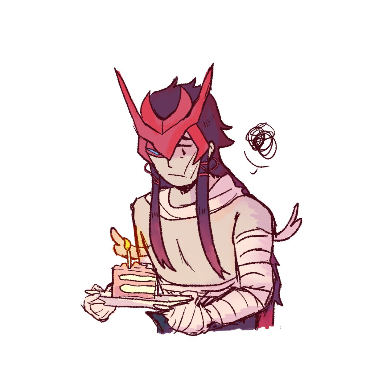 Happy birthday Yone! I wanted to draw him eating cake but I forgot he lost that ability a long time ago :) 

Sorry.