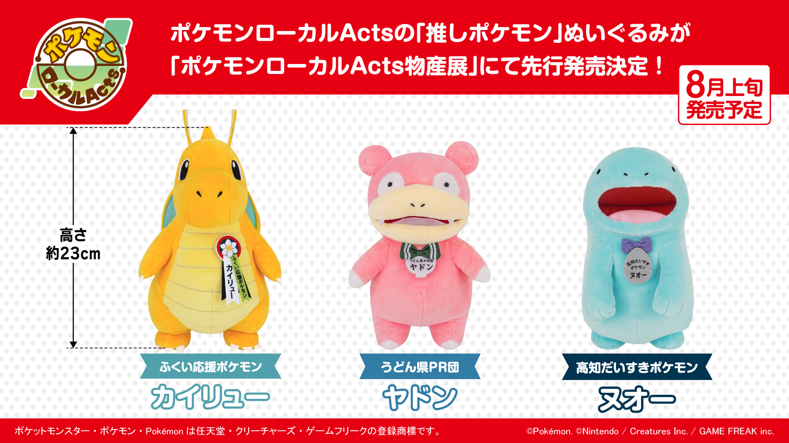 ポケモン ローカル acts 物産展 カイリュー 推しポケモン ぬいぐるみ 推しポケモン カイリュー 福井 ポケモンローカルActs 物産展