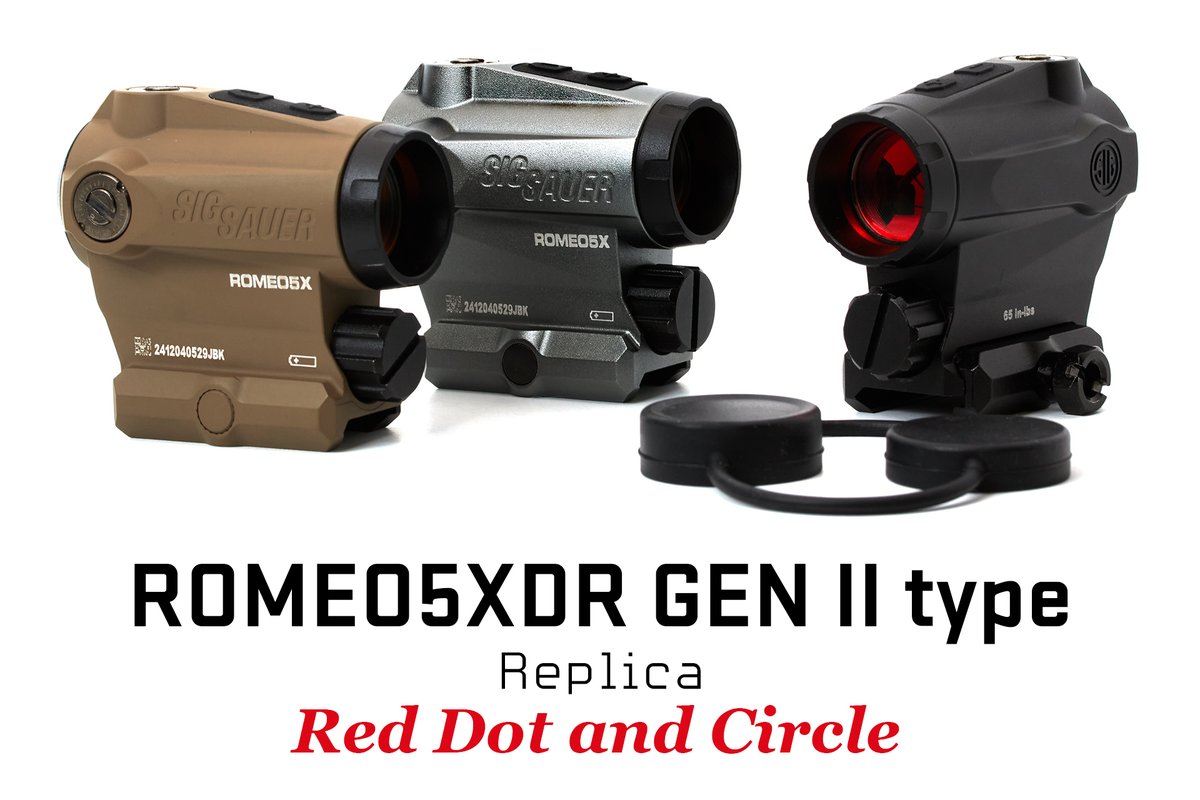 ORGA_inc's tweet image. 第2世代 ROMEO5 のマウント一体型モデル XDR のレプリカ #ドットサイト が新入荷！
orga-inc.jp/products/list?…

Rakuten
search.rakuten.co.jp/search/mall/KW…

Black / DarkEarth / Grey の3カラー展開 #レティクル はドット＋サークルになります。単4電池駆動なのが使いやすい！
#RedDot #サバゲー #照準器