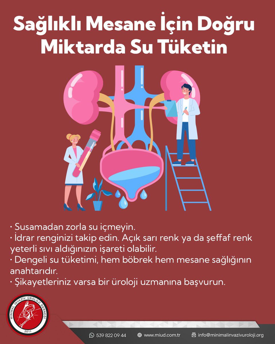MIUD_DERNEGI's tweet photo. Ürolojik sağlığınız için su içmek önemli ama fazlası da zararlı olabilir. Her zaman dengeli tüketin, vücudunuzun sinyallerini takip edin. 💧
#Üroloji #SağlıklıYaşam #MesaneSağlığı #MIUD https://t.co/B2hw7MecfZ