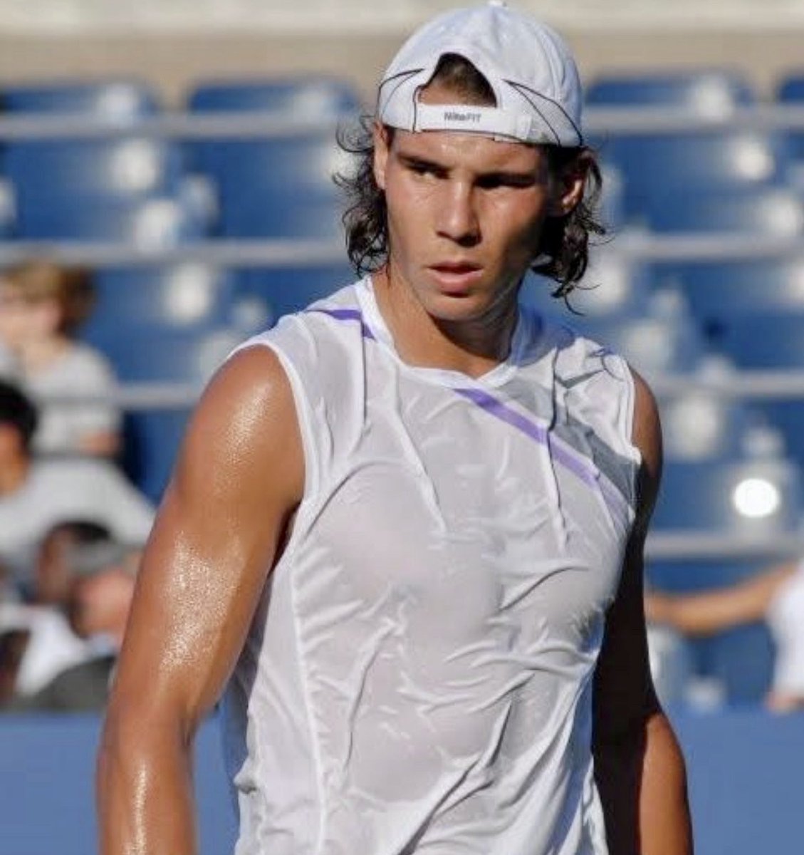 madel_suravilla's tweet photo. Rafa’s sweat look!🔥🔥
Drenched in perspiration during his serves always get Rafa in trouble for time.. 🕰️
But he looks so good in wet look. Don’t you think so? 🥰
@RafaelNadal 🐐👑🥇
#rafamania fb 📸 https://t.co/7jaI2Ieoo9