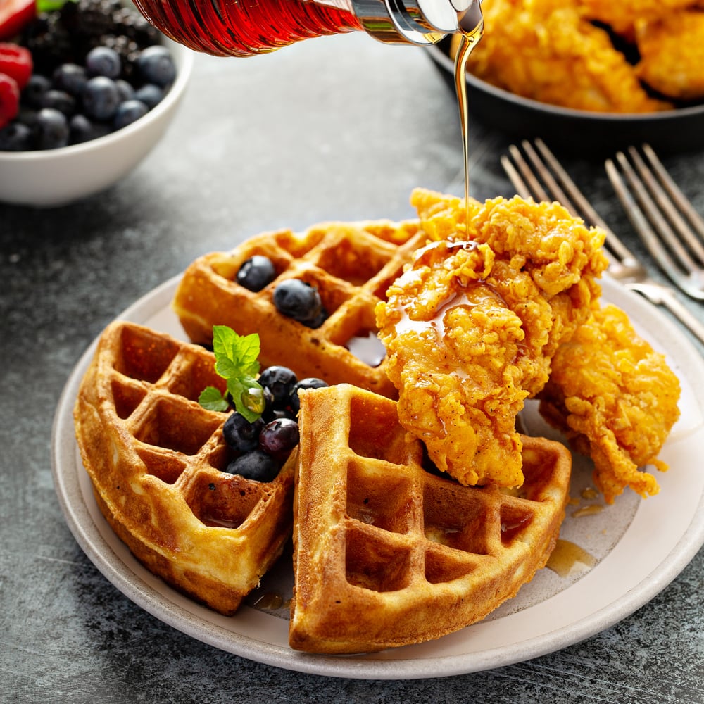 GalGadotUSA's tweet photo. I have discovered a new passion😋

Chicken and Waffles. I spared no expense and bought the best waffle iron I could find in Tel Aviv and even made my own savory fried chicken. 

Breakfast of champions☺️🥰😋😍💯
#Chickenandwaffles #breakfast #BestBreakfastever https://t.co/RIeQlwahtZ
