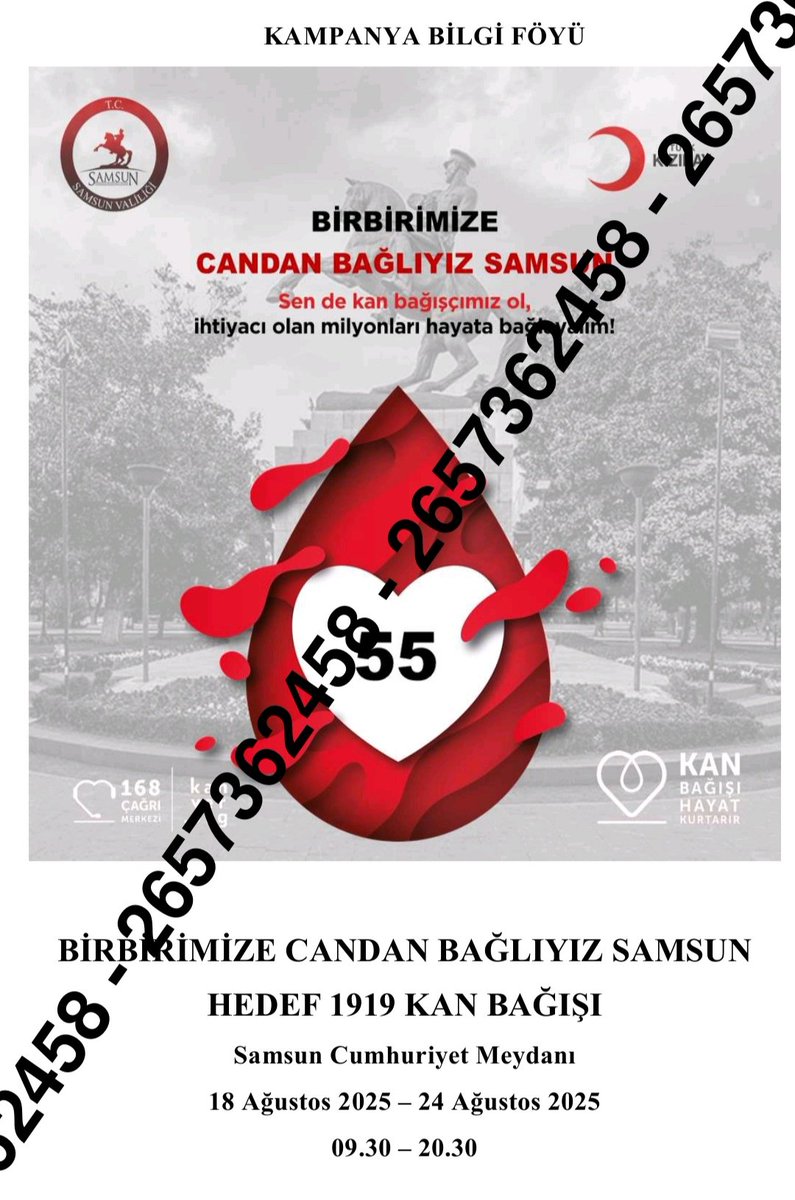 Samsun, bir iyilikle bin cana umut olma zamanı!
Kızılay’ın düzenlediği kan bağışı kampanyasına sen de katıl, bir ünite kan ver, üç cana hayat ver! 🩸

Unutma, kan acil değil, sürekli bir ihtiyaçtır!

#SamsunKanVeriyor
#BirÜniteÜçHayat
#Kızılay
#HayatKurtar
#Akpınar
#1919ÜniteKan