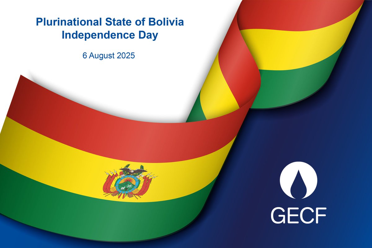 The #GECF congratulates the leadership and people of the Plurinational State of Bolivia on the occasion of their Independence Day and extends the warmest wishes for continued peace, prosperity, and happiness.
#Bolivia #IndependenceDay