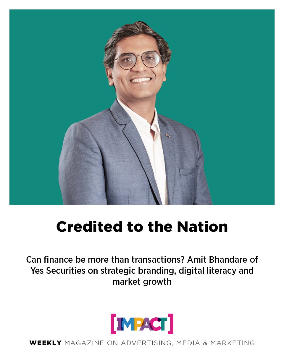 IMPACT_onnet's tweet photo. Where finance meets foresight — Yes Securities’ Amit Bhandare on building trust, literacy, and legacy.

#yessecurities #amitbhandare #investkaroapnestylese #extraordiNARI #wizewhispers #wongawits #impact https://t.co/oXq8vzZgeC