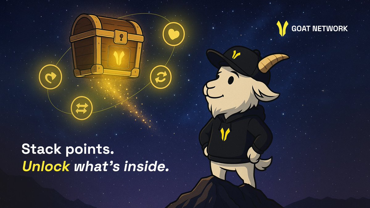 GOAT Network 🟡 (@goatrollup) on Twitter photo One Piece Season 3 by GOAT Network is where #BTCFi meets mission-based gameplay. Your daily actions unlock real rewards and help shape your path to TGE.
🔸Earn 1000 points by following GOAT Network on X <a href="/GOATRollup/">GOAT Network 🟡</a> and binding your account
🔸2000 more points for joining Discord One Piece Season 3 by GOAT Network is where #BTCFi meets mission-based gameplay. Your daily actions unlock real rewards and help shape your path to TGE.
🔸Earn 1000 points by following GOAT Network on X <a href="/GOATRollup/">GOAT Network 🟡</a> and binding your account
🔸2000 more points for joining Discord