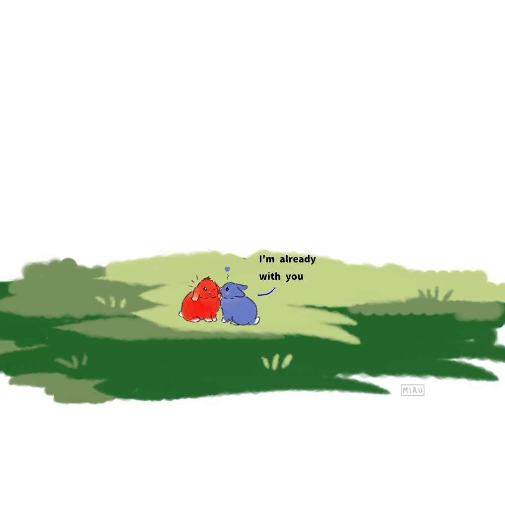 miru2895z's tweet photo. He learned his lesson but it didn't stop him from running to get to his little red rabbit. ✨️

#caitvi 🐇💙❤️‍🩹 https://t.co/1C1vjOeYrd