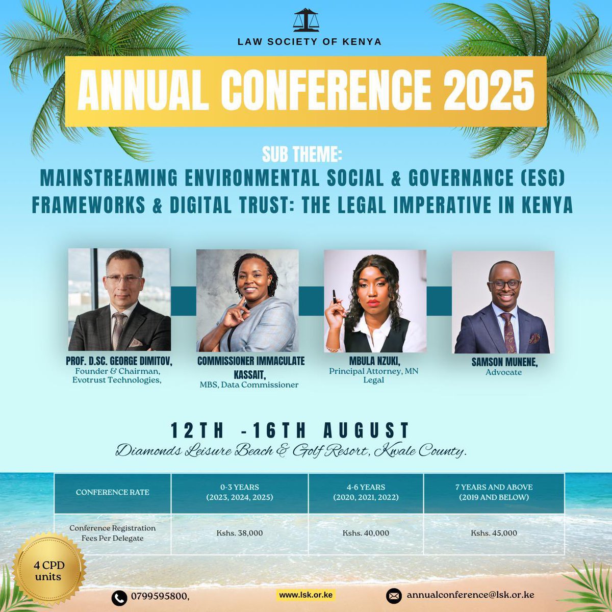OFFICE OF THE DATA PROTECTION COMMISSIONER (@odpc_ke) on Twitter photo Data Commissioner Immaculate Kassait,MBS <a href="/ikassait/">immaculate</a> will be speaking at the Law Society of Kenya Annual Conference 2025 in a session: Mainstreaming Environmental Frameworks & Digital Trust: The legal imperative in Kenya. #LSKAnnualConference2025 Data Commissioner Immaculate Kassait,MBS <a href="/ikassait/">immaculate</a> will be speaking at the Law Society of Kenya Annual Conference 2025 in a session: Mainstreaming Environmental Frameworks & Digital Trust: The legal imperative in Kenya. #LSKAnnualConference2025