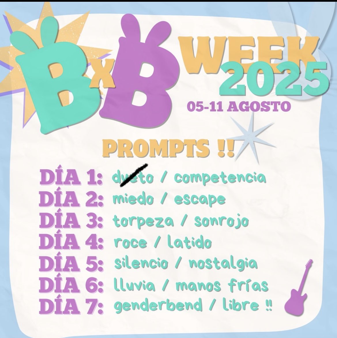 #BXBWEEK25
Dia 1: dueto