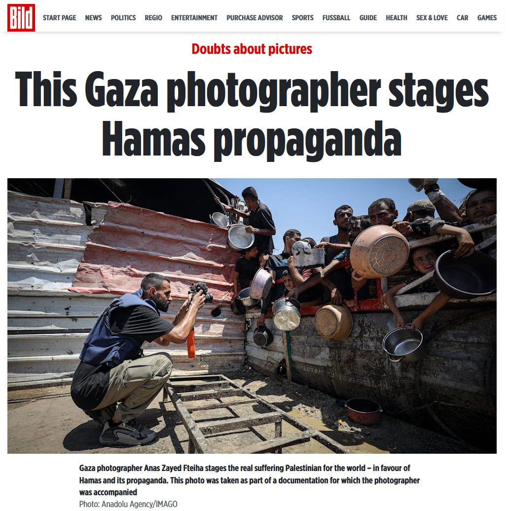 Bild paljastaa: Yksi syy vinoutuneeseen, jopa valheelliseen, Gaza-uutisointiin on se, että uutistoimistot ostavat valokuvansa Hamasin asialla toimivilta palestiinalaisvalokuvaajilta.

Skandaali, jonka suomalainen Luotettava Media(TM) uutisoinee laajasti?
bild.de/politik/auslan…