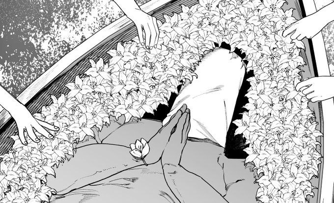 これは今作で一番気に入ってるシーン、お花に包まれる種付けおじさんの怪異 