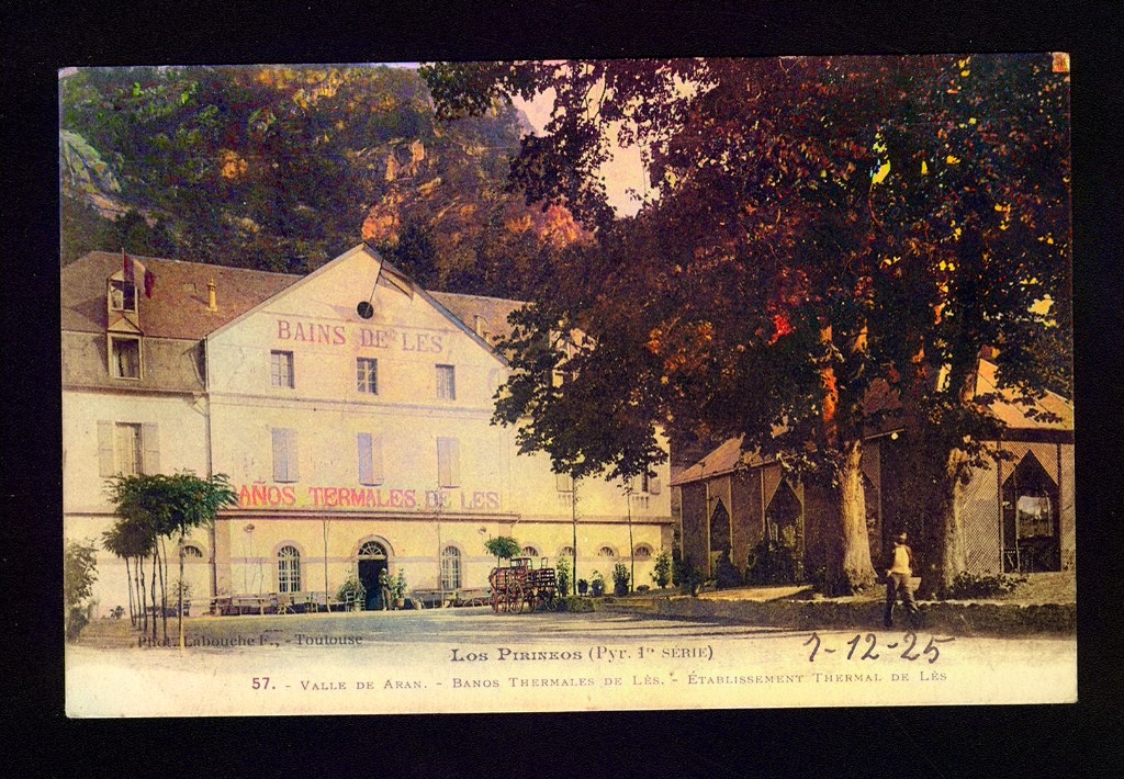 Era nòsta IA, “Queri”, mos a encolorit aguesta postau des Banhs termaus, de Les

"Phototypie Labouche Frères" de Tolosa, França. ca. 1905-1935

Colleccion Archiu Feliu Izard

#XAC #XarxadArxiusComarcals
#PaisArxius