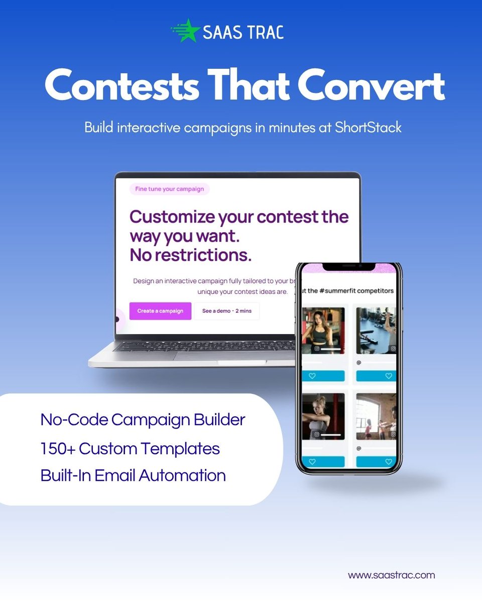 SaaSTrac's tweet image. 🚀 Want to launch campaigns that convert?
With @ShortStackLab, create contests, capture leads &amp;amp; automate follow-ups, no code needed.

✨ Find more tools like this at @SaaSTrac 
💡 Plus, explore our brand-new AI Agent Directory for smarter scaling.

#LeadGen #SaaSTools #NoCode