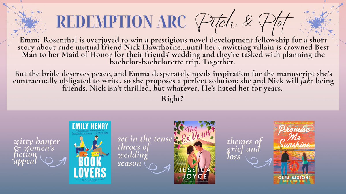 ellaangeric's tweet image. hii #questpit my #agentguide is here! Step inside REDEMPTION ARC, a rom-com with women&apos;s fiction crossover

 🖊️ Enemies-to-fake-friends-to-lovers
 🖊️ Witty banter
 🖊️ Palpable sexual tension
 🖊️ Compounding secrets
 🖊️ Strong emphasis on friendship
#Q #R #A