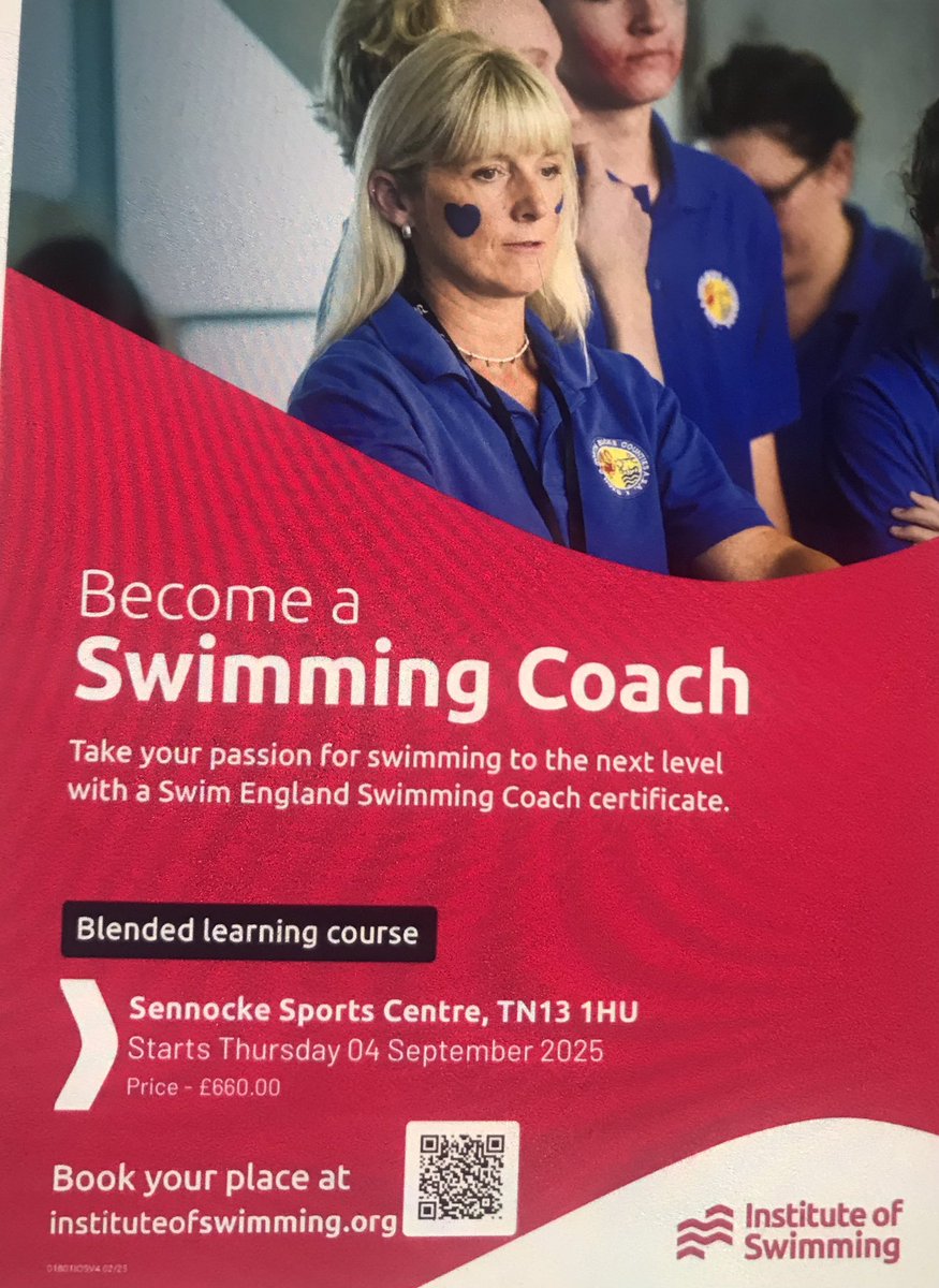 Places still available tutor Ron Philpot (Sevenoaks) swim coach course get ready for the new season.