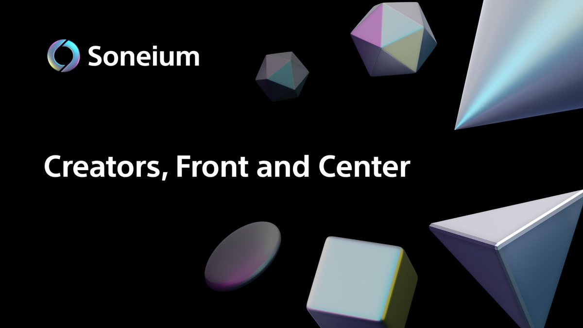 Most blockchains talk tech.

Soneium talks creativity, community, and connection.

Because when creators thrive, everyone does 💿