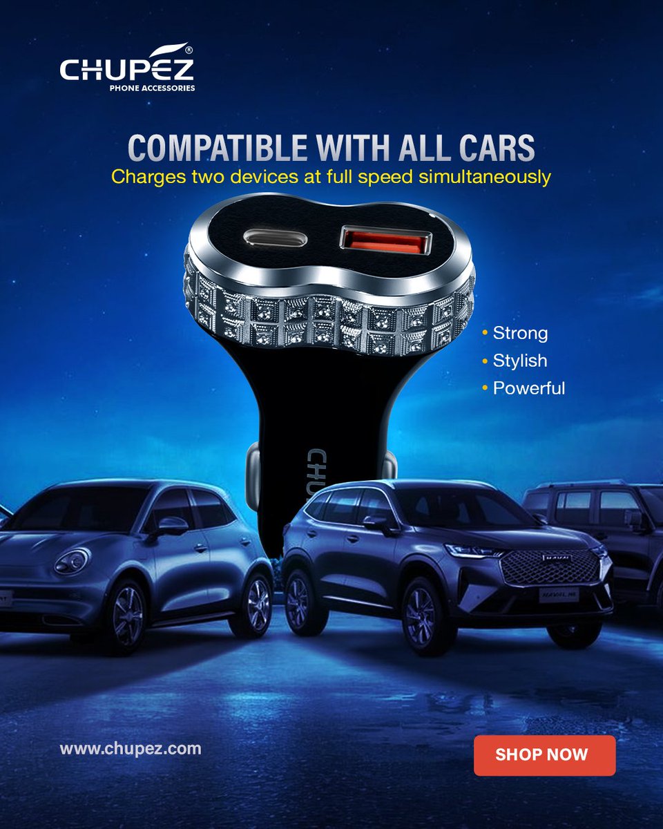 chupez_ng's tweet image. No more “who go charge first?” drama in the car 😅
This sleek @Chupez charger powers 2 phones at full speed &amp;amp; fits ANY car.
It’s giving: smart, stylish &amp;amp; stress-free 💅
#ChupezWay #StayConnected #InfluencerTech #Phoneaccessories
Shop @ Chupez.com