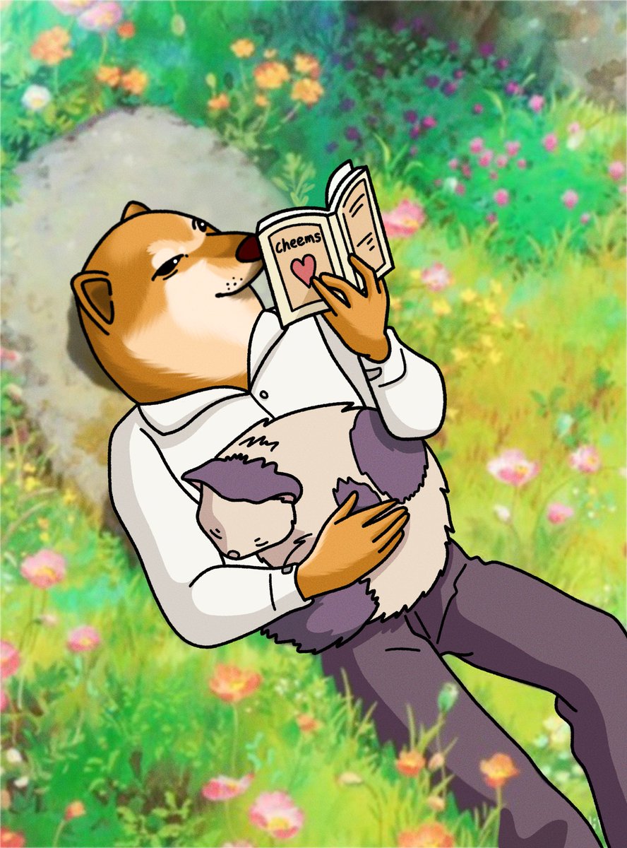 Just chilling, touching grass 

$Cheems