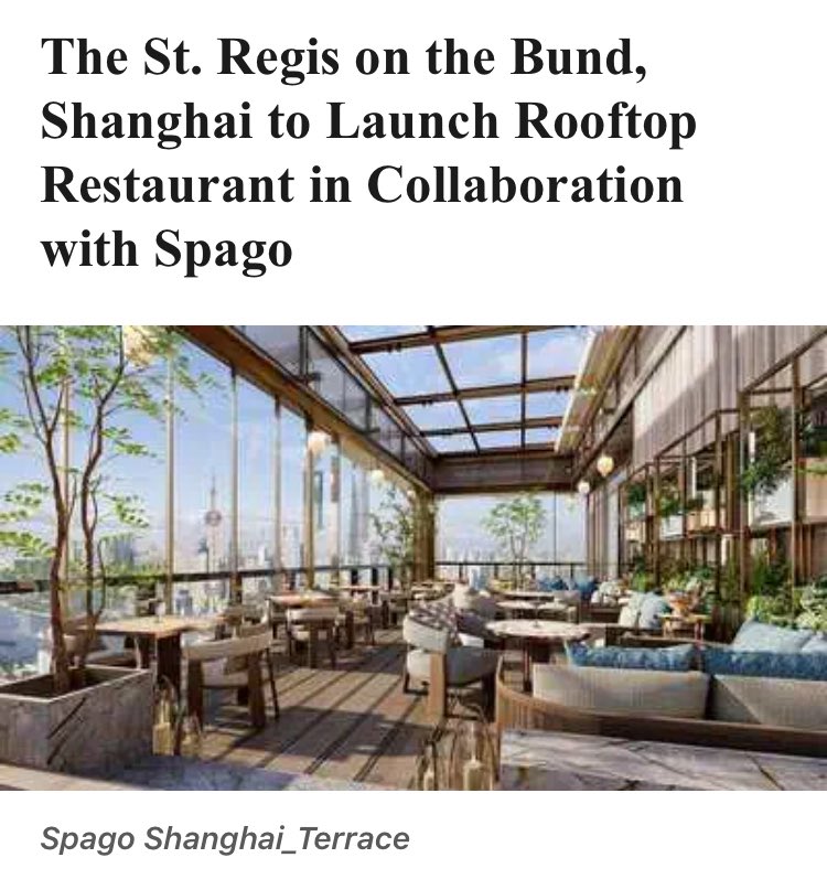 Redbirdtraveln's tweet image. This highly anticipated launch will mark Spago’s first location in China.

paullotravel.com/news3/

paullotravel.com/st-regis-shang…

#stregisonthebundshanghai #spago #rooftoprestaurant #redbirdtravelnews
