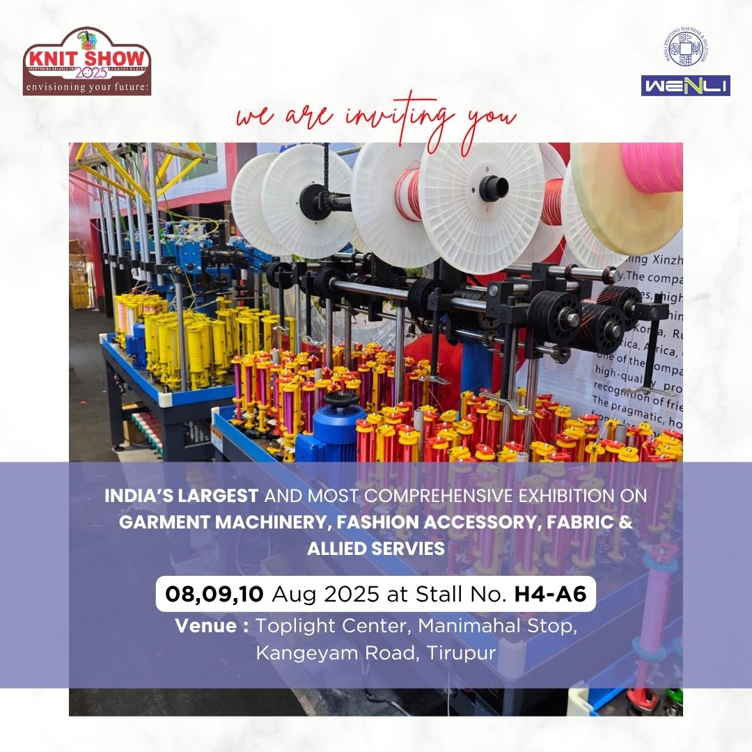 BraidingWe54008's tweet photo. 📢 Big News for Tiruppur!

The wait is almost over — Wenli is coming to Knit Show 2025
.
.
[ Wenli machines, Textile machinery, Tiruppur exhibition, Knit Show 2025, Garment industry, Made for Tiruppur ]

#knitshow #tiruppurexpo #wenli #textilemachinery #garmentmachinery #India https://t.co/YbnLUEslKF