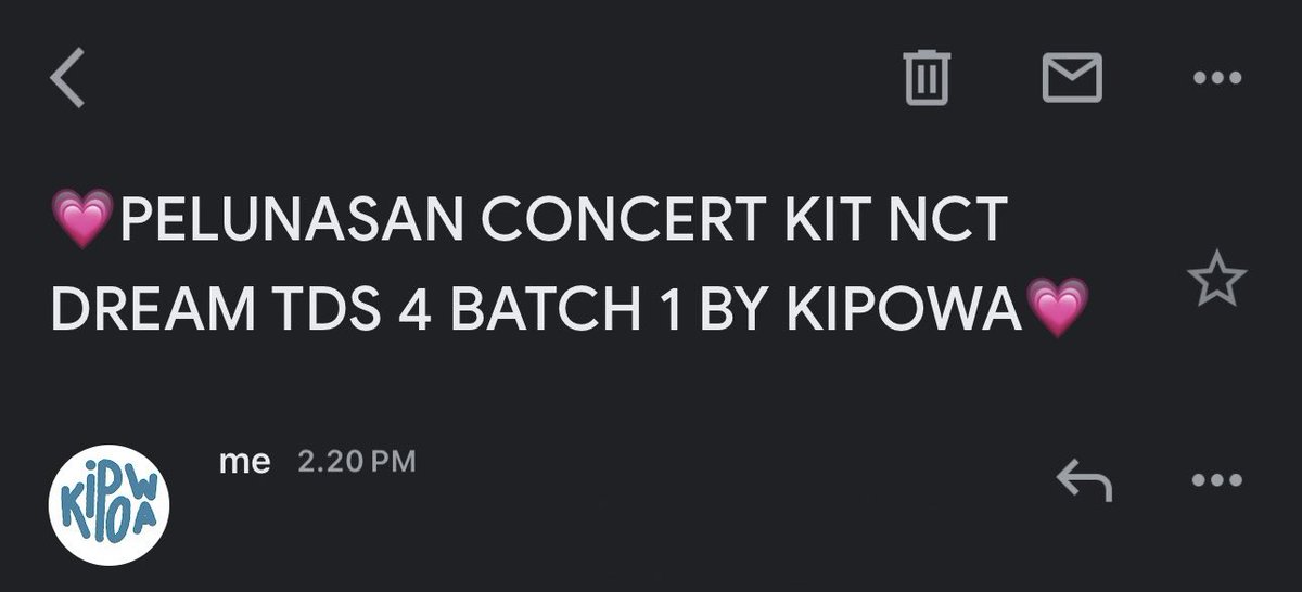 halooo! 

link pelunasan concert kit nct dream tds 4 sudah aku kirim melalui email yaaa bisa di cek di emailnya masing2 (kalo gaada bisa cek di spam/promotions)

mohon email pelunasannya dibaca pelan2 ya untuk meminimalisir kesalahan

thank you💗