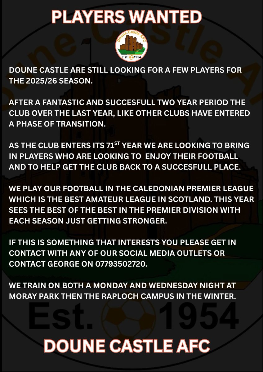 <a href="/Dounecastle/">Doune Castle AFC</a> <a href="/CaledonianAFA/">CaledonianLeague</a> <a href="/scottish_aff/">AmateurFixturesResultsSCO</a> <a href="/ScotAmFA/">Scottish Amateur FA</a>