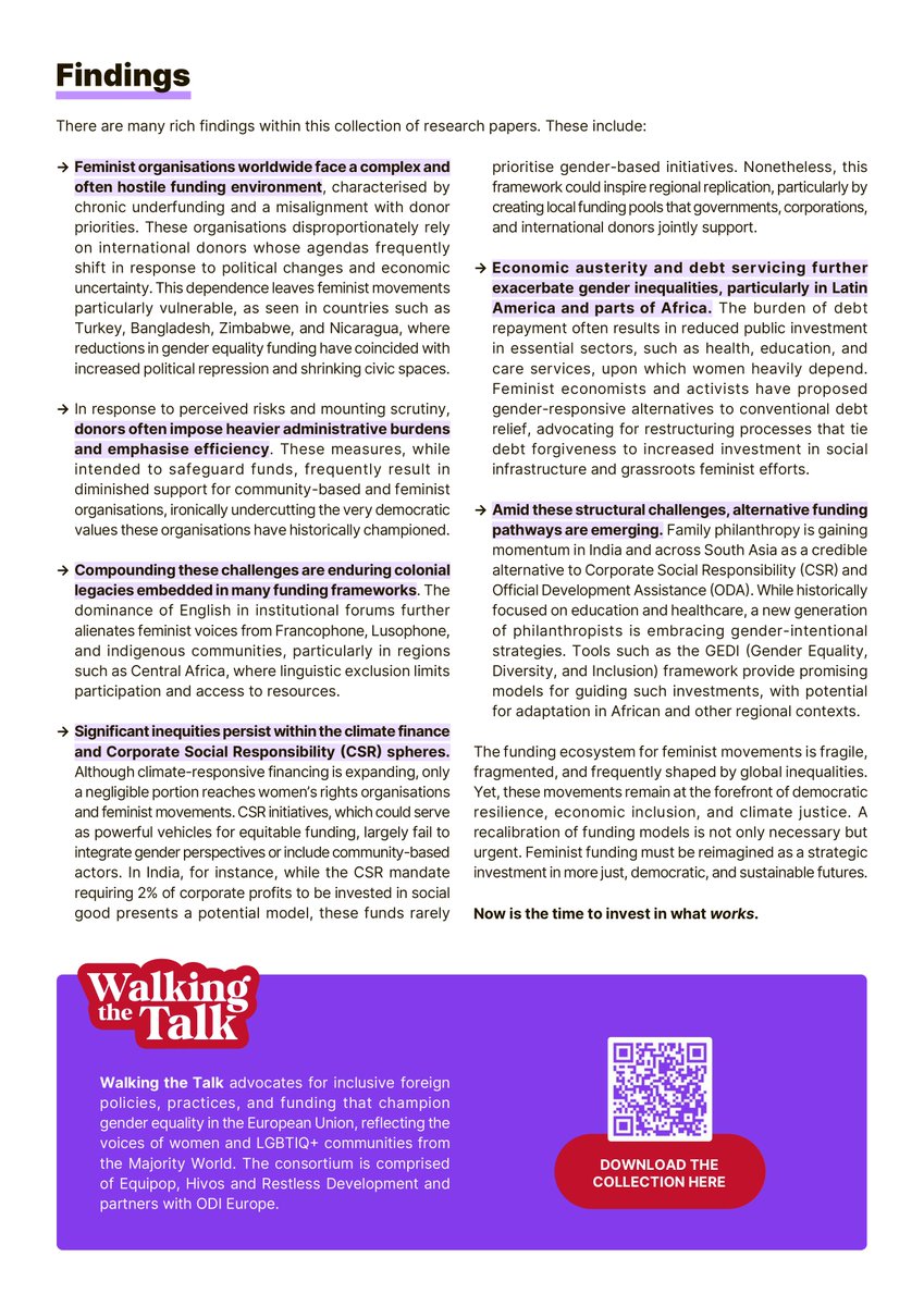 RestlessDev's tweet image. In case you missed it, Walking the Talk launched “The Architecture of Change: Feminist Pathways to Financing Gender Equality”. A must-read, because reimagining global financial architecture has never been more urgent: f4ff.global/program/resear…

#F4FF #CareEconomy #WalkingTheTalk