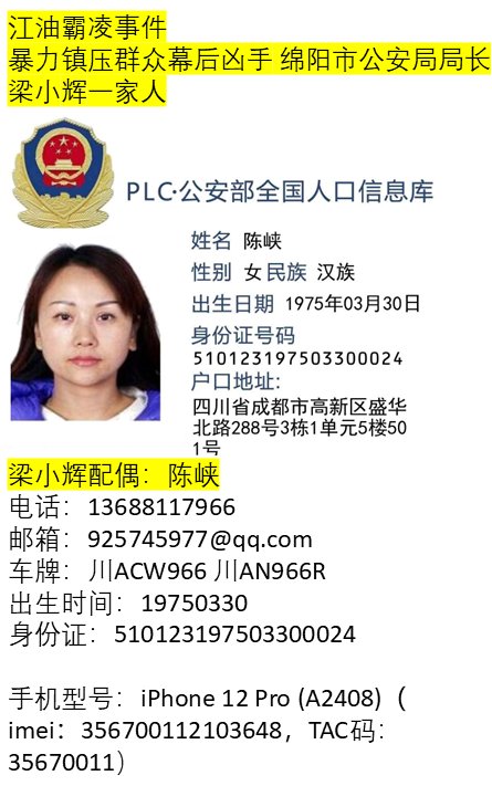 江油恶犬及其家人被开盒