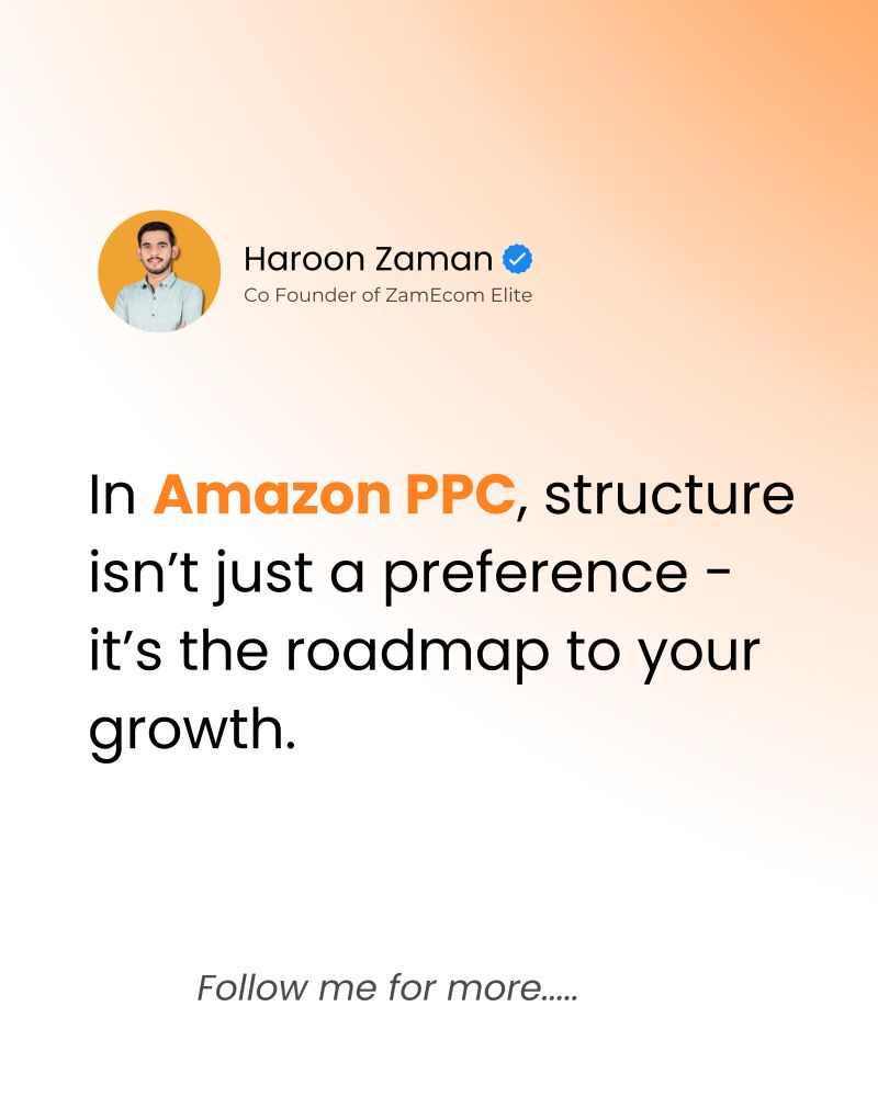 MHaroon_Zaman's tweet image. Bad Amazon PPC structure = messy data, poor analysis, limited scaling & average results.
Good structure = clear data, easier optimization, smooth scaling & better performance.
Start strong—campaign structure makes everything 10X easier!
#ZamecomElite #AmazonPPC #AmazonFBA