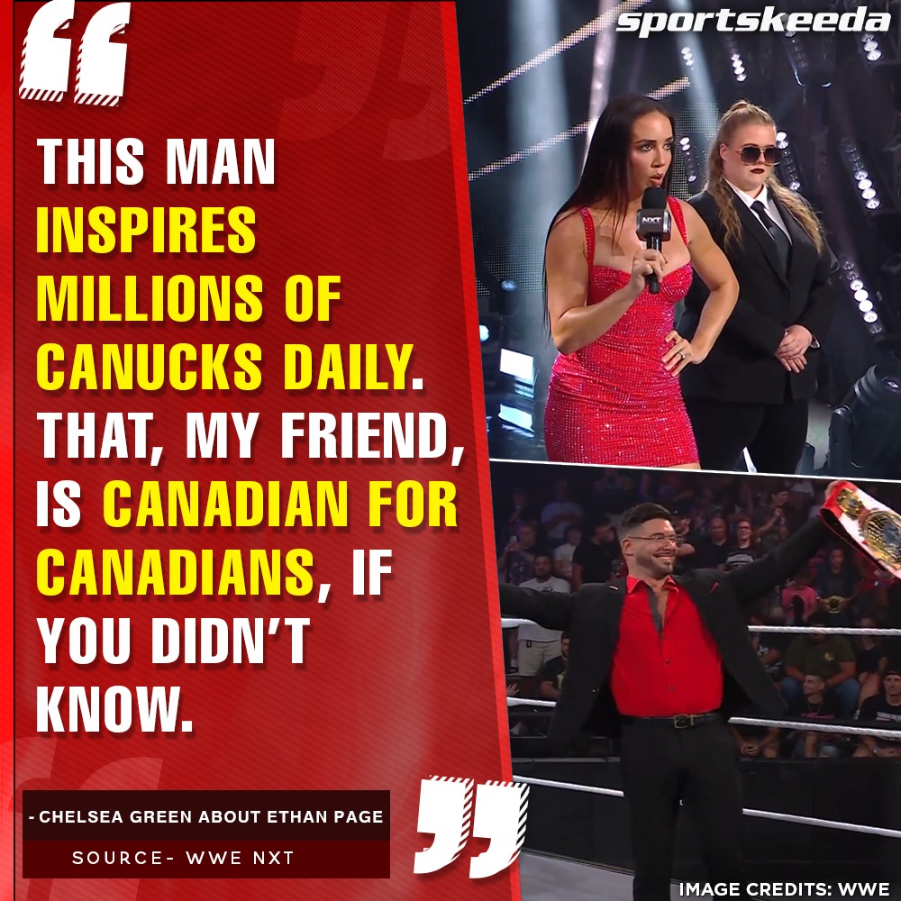 Chelsea Green taught Tavion Heights some Canadian slang on NXT. 

<a href="/ImChelseaGreen/">CHELSEA GREEN</a>