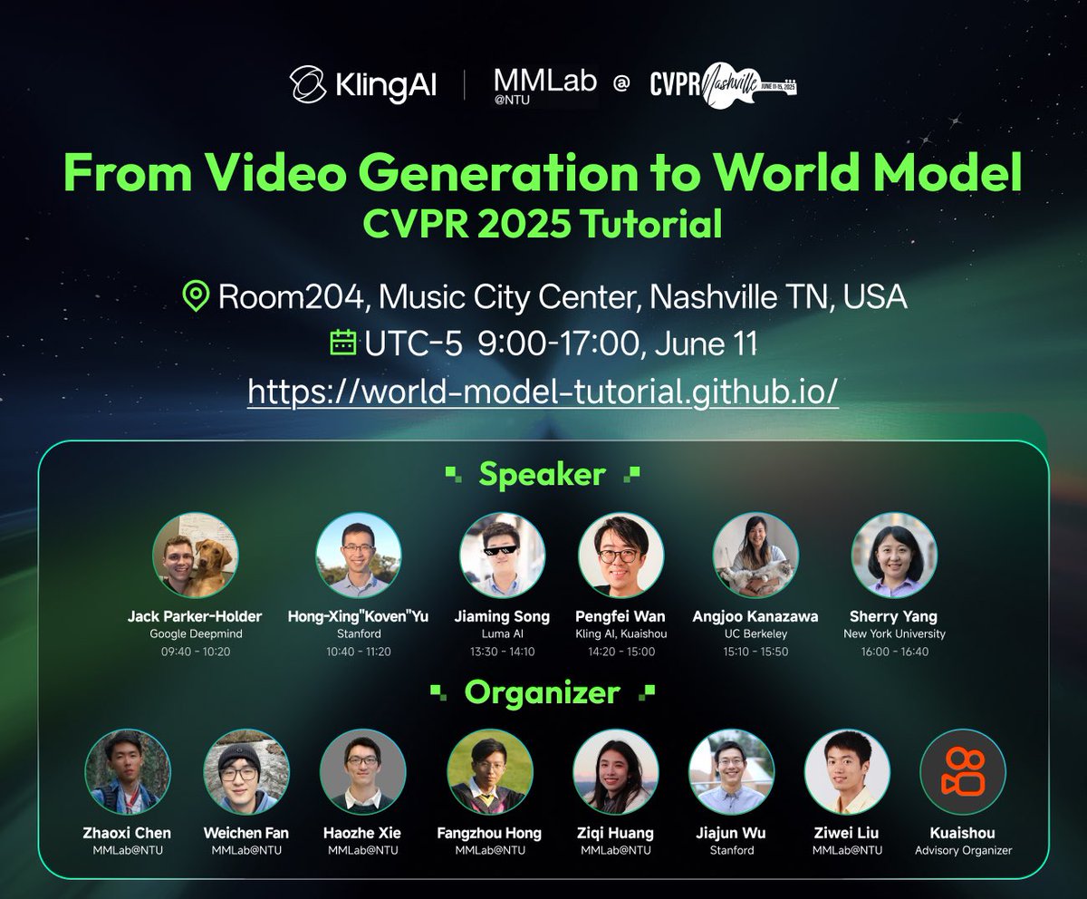 #Genie3 Awesome release by Google DeepMind! We finally reach an incredible moment for interactive world models! 

Please also checkout the recording and slides of our tutorial on #CVP2025 where <a href="/jparkerholder/">Jack Parker-Holder</a> shared his thoughts on scaling world models! 

world-model-tutorial.github.io