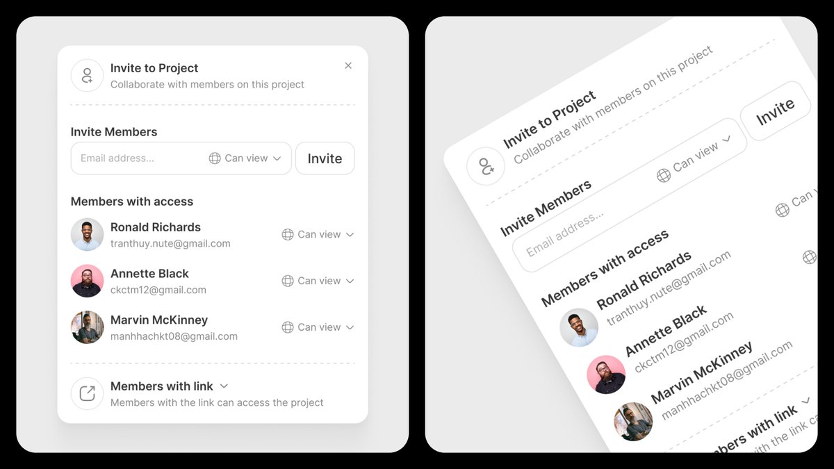 learnwithessa's tweet image. Seamlessly inviting and managing project members. Share your thoughts. 

#figma #design #uiuxdesign