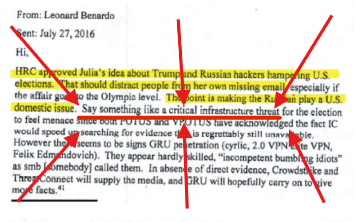 SteveMcRae_'s tweet photo. Bro...you are clearly misinformed. We have the smoking gun evidence Obama committed acts of treason, sedition, denial of rights under color of authority...as he conspired with others to do an actual coup of our government.  HRC (Hillary Rodham Clinton) signed off on the plan to make a fake intel report about "Trump and Russian hackers hampering the U.S. elections".   It was to "distract people from her own missing email".  The FBI was "to put more oil into the fire. "  

Worse, they put it under "critical infrastructure" so they could censor Americans speaking out against their coup.  THEY VIOLATED EVERY AMERICAN'S CIVIL RIGHTS OF THE 1ST AMDNEMENT. IT WAS AN ACTUAL TREASONOUS COUP.    

Get it now champ?